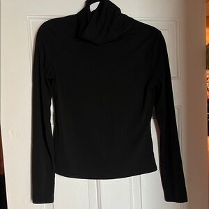 Black Turtleneck Long Sleeve Top